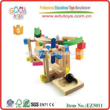 Rolo de madeira Roller Coaster Block Toy